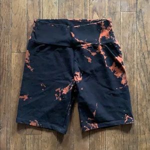 Bleach Dyed Bike Shorts